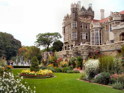 Casa Loma Garden, looking west towards the Castle itself